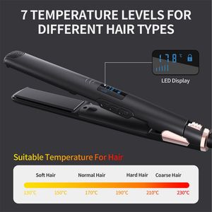 professional hair straightener 2 in 1 dual voltage hair flat iron curler adjustable temperature fast heating hair straightening