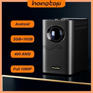 Other Projector Accessories HONGTOP S30 Android 10 16GB 4K Home Theater Projector Global Version 1080P Full HD Projector 400 ANSI Lumens Portable Projector x0717