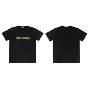 BLCG Lencia Summer T-shirts High Street Hip-Hop Style 100% bomullskvalitet Män och kvinnor släpper ärmen Löst Tshirts Oversize Tops 23249