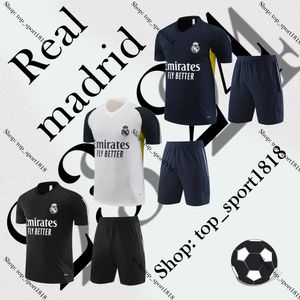 22 23 24 Maglia da calcio Real Madrid Sportswear Maglia da allenamento Real Madrid 2023 2024 Tuta manica corta Sportswear Uomo T Shirt uomo e bambino AA