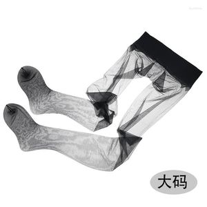 Damen-Socken, 75 kg, durchsichtige Strumpfhosen, nahtlose Strumpfhosen im Schritt, Nylon, dehnbar, Acryl-Fuß, Medias-Zehe, transparenter, ultradünner Strumpf