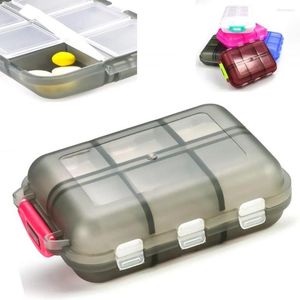 Bottiglie di stoccaggio Dispenser portatile in plastica per organizer 12 griglie Custodia per farmaci Organizer Tablet