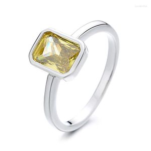 Кластерные кольца романтическое желтое циркон стиль стиль души ювелирные изделия, хороший ювелир для женщин 2023 Подарок супер сделки