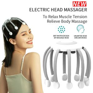 Head Massager Electric Hade Massager Relaxes Scalp främjar blodcirkulation växer håret lindrar trötthet huvudvärk sömnlöshet full kroppsmassage 230718