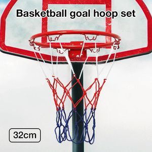 Toplar 32cm metal duvar asılı basketbol çemberi basketbol jant vidalar monte gol net kapalı açık atış uygulaması net 230717