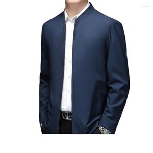 Männer Jacken Frühling Herbst Jacke Business Casual Große Größe Für Männer Kleidung Dünne Stehkragen Mantel Männlich Minimalismus