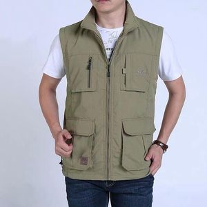 Men's Vests Tactical Military Vest Elegant Man Work Summer Men Sleeveless Jacket Techwear Coat Motorcyclist Jackets Multi-pocket