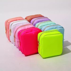 Cosmetic Bags Cases Selling Stock Waterproof Plain 14 Colors 4 Size of Nylon Toiletry Makeup Bag 230717