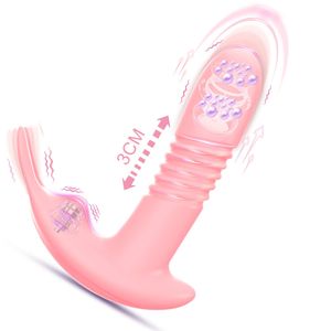 Vibratorer Roterande vibratorsträngande teleskopisk dildo vagina G Spot Massage Clitoris Stimulator Masturbator Kvinnlig sexleksak för kvinnor 230718