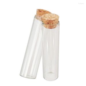 Lagringsflaskor 50/30 st/Lot Glasflaska 22 80mm Teströr Cork Stopper Mini Spice Container Small DIY burkar injektionsflaskor Tiny