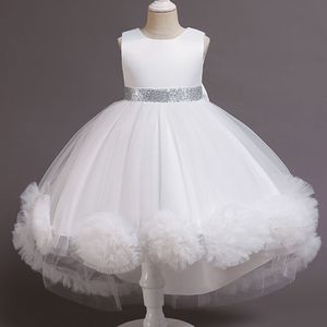 Flower Girls Sequin Trailing Wedding Party Dress Baby Children Kids Elegante elegante abito natalizio Abiti per 2-10 anni