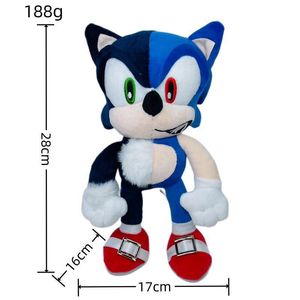 New two-color wool splicing Sonic mouse into a plush toy children's game doll