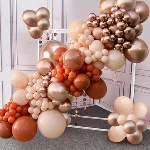 Party Decoration Red Brown Rose Gold Balloons Garland Arch Kit Birthday Decor Kids Wedding Supplies Baby Shower Latex Ballon