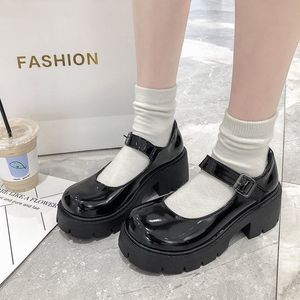 Lolita Women Dress 59 Pompe Mary Jane High Platform Culla Sandals rotonda Toe Girl Vintage Classic Sweet Punk Female Scarpe 230717 SS