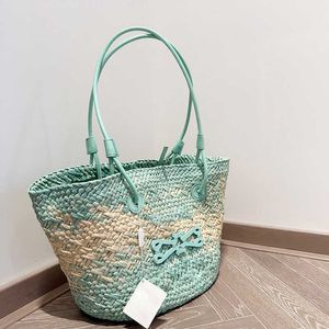 Loeews Quality Designer High Beach Bags Bag Straw Shoulder Large Shopping Handbag Holiday Tote Women 230718bj
