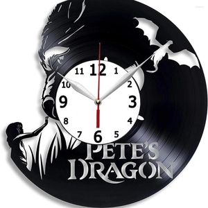 Orologi da parete Pete's Dragon Movie Record Orologio compatibile 12 pollici (30 cm) Nero Idee regalo Sorpresa Amici e famiglia Compleanno