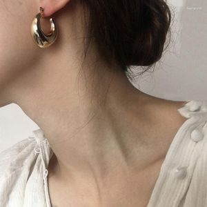 Orecchini pendenti KSRA Vintage placcato oro Chic Huggie Women Chunky Hoops Geometric Brass Thick Earring Statement Jewelry