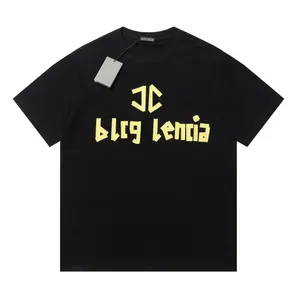 BLCG LENCIA Summer T-Shirts High Street Hip-Hop Style 100% Cotton Quality Men and Women Drop Sleeve Loose Tshirts Oversize Tops 23247