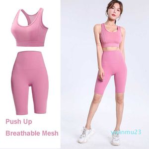 Lu New Summer Workout Sets Womens Yoga Suit Tracksuit Gym Sportswear Sport Bras Fitness Shorts Fitness Two-piece Wear Wear Clothing Woman Lady