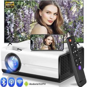 Outros acessórios do projetor T01 HD Mini Projetor Nativo1280 x 720P LED Android 2.4G/5GWiFi Projetor Vídeo Home Cinema Smart Movie Game Proyector x0717