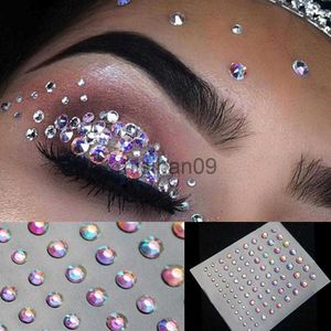 Outros Maquiagem Moda Feminina Corpo Rosto Tatuagem Temporário Glitter Olhos Adesivos DIY Nail Art Decoração com Strass Delineador Sombra Adesivos Maquiagem J230718