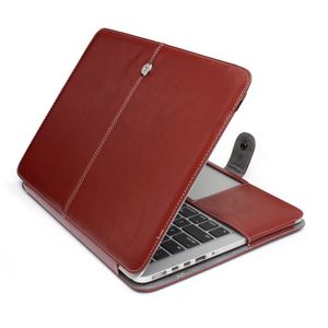 Örnek Moda PU Deri Kılıf Folio Koruyucu Kapak MacBook Air Pro Retina 12 13 15 15 16 inç İnce Katlanır Dizüstü Bilgisayar Kılıfları