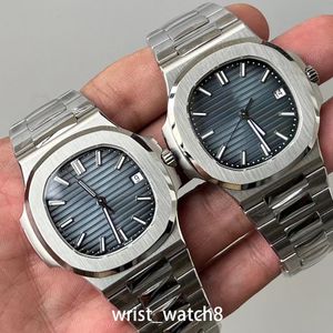 최고 남성 시계 자동 기계 스포티하고 우아한 파란색 다이얼 40mm 캘린더 5811g 이동 시계 스테인레스 스틸 발광 방수 손목 시계 U1 jason007