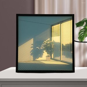 Bordslampor säng lampan ljus målning animation stil 3 färger atmosfär modern hängande natt vägg sovrum dekor