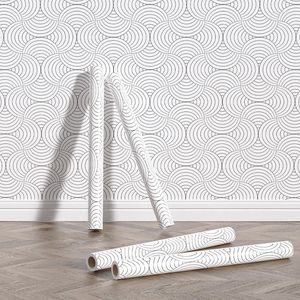 Bakgrundsbilder Modern Peel and Stick Shell Pattern Bakgrund Black White Self Adhesive Trellis kontaktpapper för restaurangheminredning