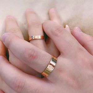 Любовь кольца кольца -дизайнер для женщин для женщин популярный шикарный Bague Homme Love Mite Unteratile Silver Rose Gold, покрытое элегантным обручальным кольцо