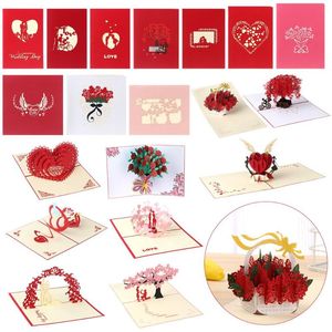 Greeting Cards Christmas Up Gift Party Supplies With Envelope Valentines Day Thank You Wedding Invitations