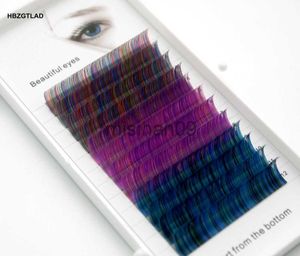 False Eyelashes HBZGTLAD C/D curl 0.07/0.1mm 8-15mm false lashes Rainbow color eyelash individual colored lashes Faux eyelash extensions J230717