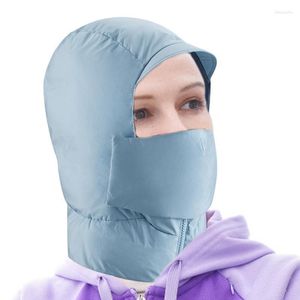 Cycling Caps Winter Hat With Ear Flaps Face Cover Scarf All In One Cold-proof Warm Cap Men Trapper