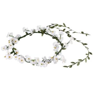 New Babysbreath Headband Accessories Wedding White Floral head garland Bohemian Beach Head Band Boho Girl Floral Crown