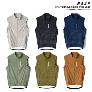 Cycling Shirts Tops MAAP Vest Sleeveless Windproof clothing Sport Bike Gilet Bicycle Jersey windbreaker MTB Clothes Chaleco Ciclismo 230717