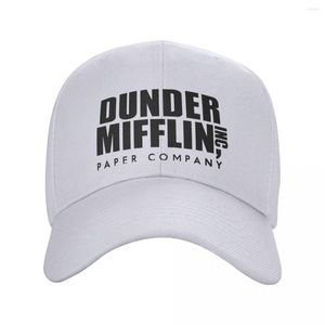 Ball Caps Dunder Mifflin Paper Company Бейсболка для взрослых офисная телешоу регулируемая папа шляпа лето на открытом воздухе.