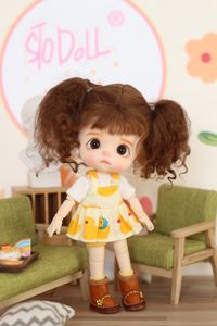 Dolls Ob11 baby milk packaged eggs 1/12 1/8 BJD baby head including baby head and Wig clothing shoes and body 230717