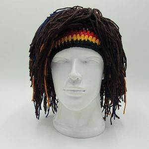 Mode ansiktsmasker nacke gaiter rasta wig beanie mäns kepsar handgjorda virkning vinter varm hatt halloween xmas födelsedagspresenter rolig hatt party balaclava 230717