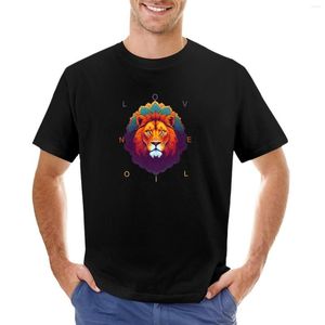 Camiseta polo masculina Love Lion camiseta curta grande tamanho