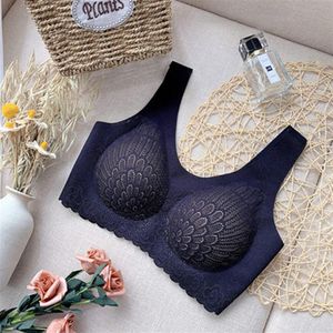 Sutiã feminino Lingerie Bud seda Parte de trás Um colete Tailândia látex Sem bordas230J