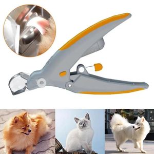 Pet Dog Cat Nail Clipper Cutting Machine Beauty Scissors Animal Cats Locks LED Light Nails Trimme Claw Unhas Scissor Grooming Wholesale