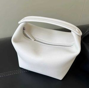 designer bag the row handbag ladies bucket head layer cowhide lunchbox fashion senior texture leather European and American simplicity