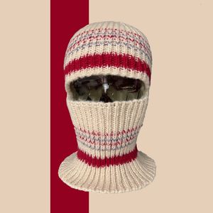 Moda Face Máscaras Pescoço Gaiter Coreia Inverno Cor Correspondente Balaclava Chapéu Mulheres Quente Proteção de Orelha Pescoço Proteção Integrada Homens Malha Crânio Beanie Cap 230717