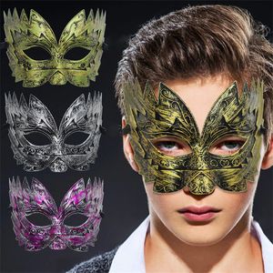 Mardi Gras Masquerade Masks Halloween Carnival Prom Venetian Prince Masks Half Retro Masquerade Mask