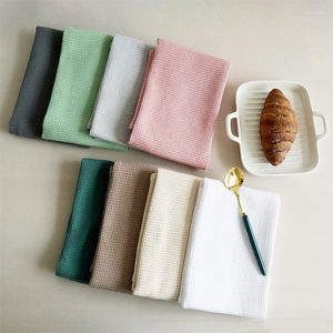 Table Napkin 45x65cm Kitchen Waffle Pattern Tea Towel Plain Cotton Napkins Absorbent Dish Cleaning Wedding Cocktail