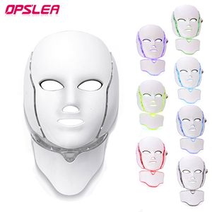 Dispositivi per la cura del viso Maschera LED 7 colori Terapia Pon Bellezza Ringiovanimento della pelle Sollevamento domestico Stringere Dispositivo sbiancante 230617