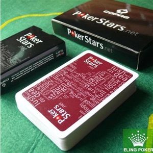 2015 Pokers en PVC de couleur rouge et noire pour cartes à jouer choisies et en plastique poker stars274w