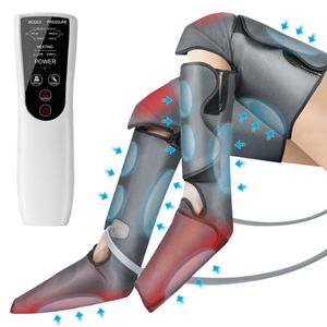 足と膝のために加熱されたレッグマッサージャーレッグエアコンプレッションマッサージャー血液循環を促進し、足と膝の足の痛みを和らげる230718