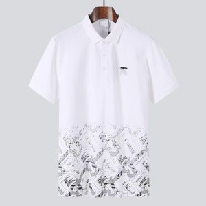 Polo di abbigliamento firmato di alta qualità, tessuto a rete di perline di cotone classico ornato con colletto ricamato decorato, maglietta da uomo stile super versatile taglia M 3XL