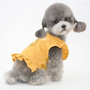 Dog Apparel Bear Pattern Corduroy Clothes Flying Sleeve Hoodies Sweatshirt For Small Medium Dogs Chihuahua Puppy Cat T Shirts Bichon